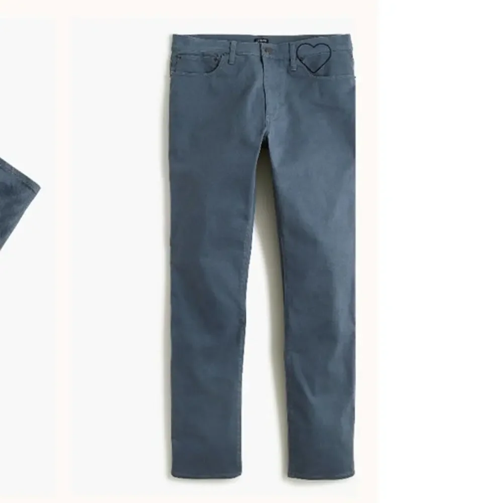NWT J. Crew Straight-Fit Garment-Dyed Five-Pocket Opal Blue Jean 32/30 *Flaw